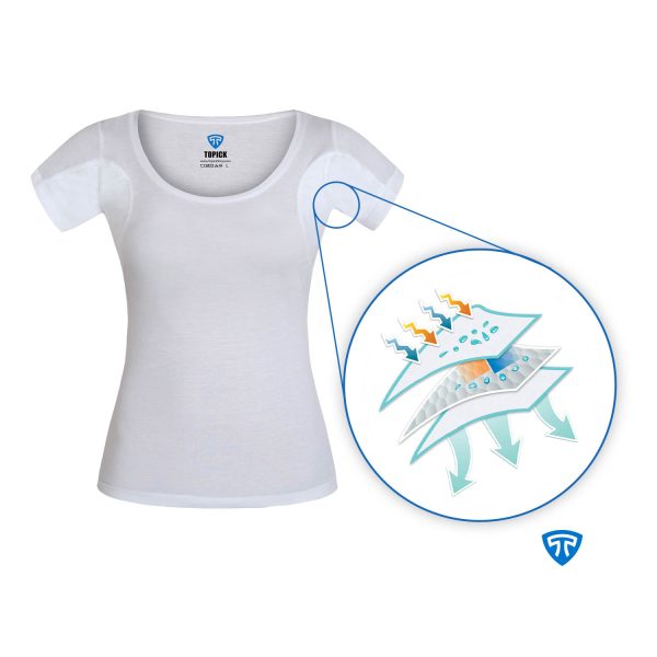 تیشرت ضد تعریق زنانه سفید - Image 2