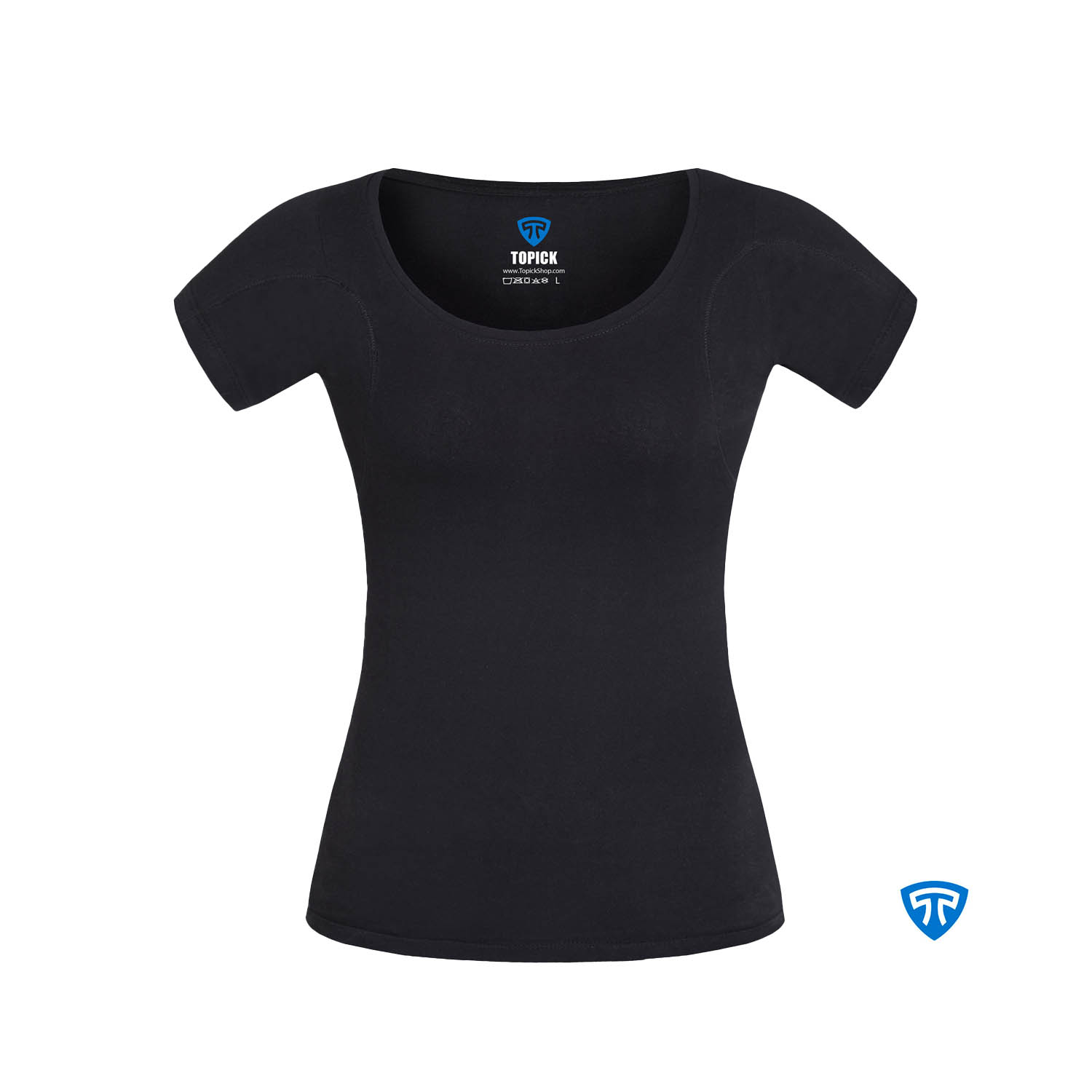 تیشرت ضد تعریق زنانه مشکی تاپیک