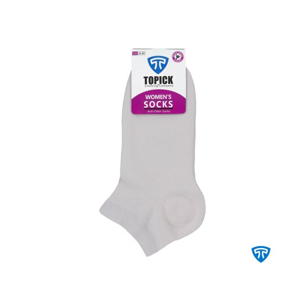 جوراب سفید زنانه مچی ضد بو نانو آنتی باکتریال تاپیک