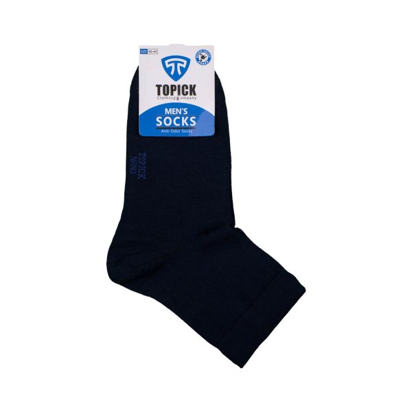 جوراب نانو ضدبو مردانه نیم ساق تاپیک مشکی