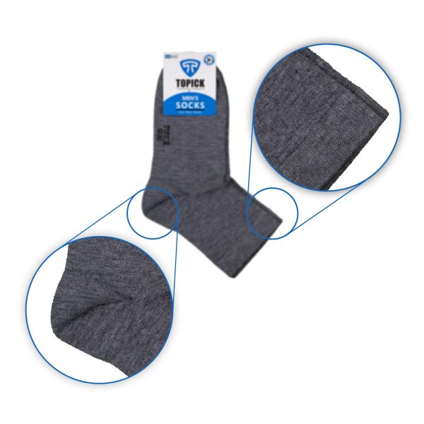 جوراب نانو ضدبو مردانه نیم ساق تاپیک