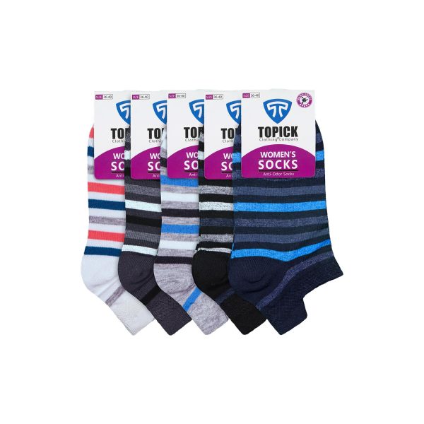 جوراب نانو ضدبو زنانه مدل رینگی سه پاشنه