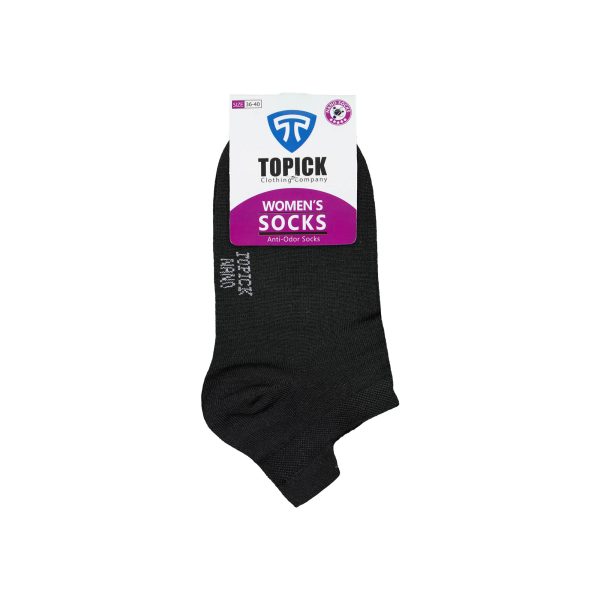 جوراب نانو ضدبو زنانه مدل سه پاشنه مشکی