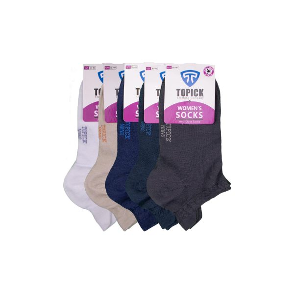 جوراب نانو ضدبو زنانه مدل سه پاشنه