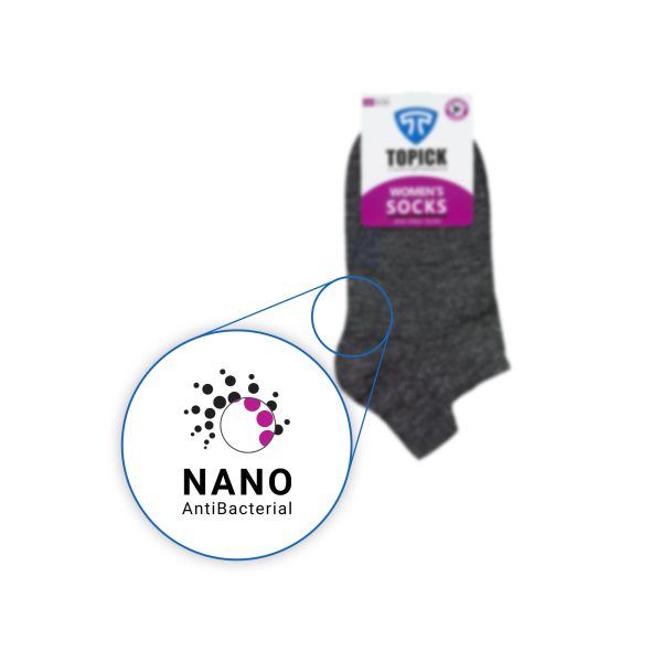 جوراب نانو ضدبو زنانه مدل سه پاشنه