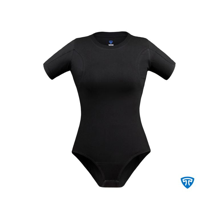 بادی آستین کوتاه ضد تعریق مشکی