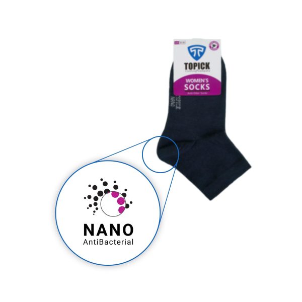 جوراب نانو ضد بو زنانه نیم ساق تاپیک