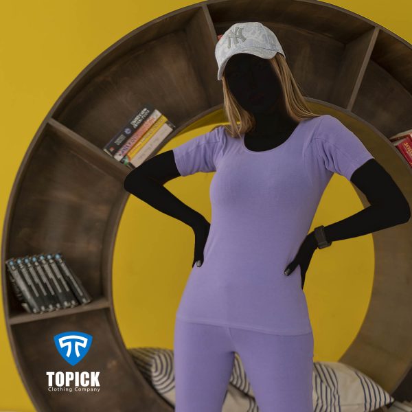 تیشرت ضد تعریق مودال زنانه بنفش - Image 7