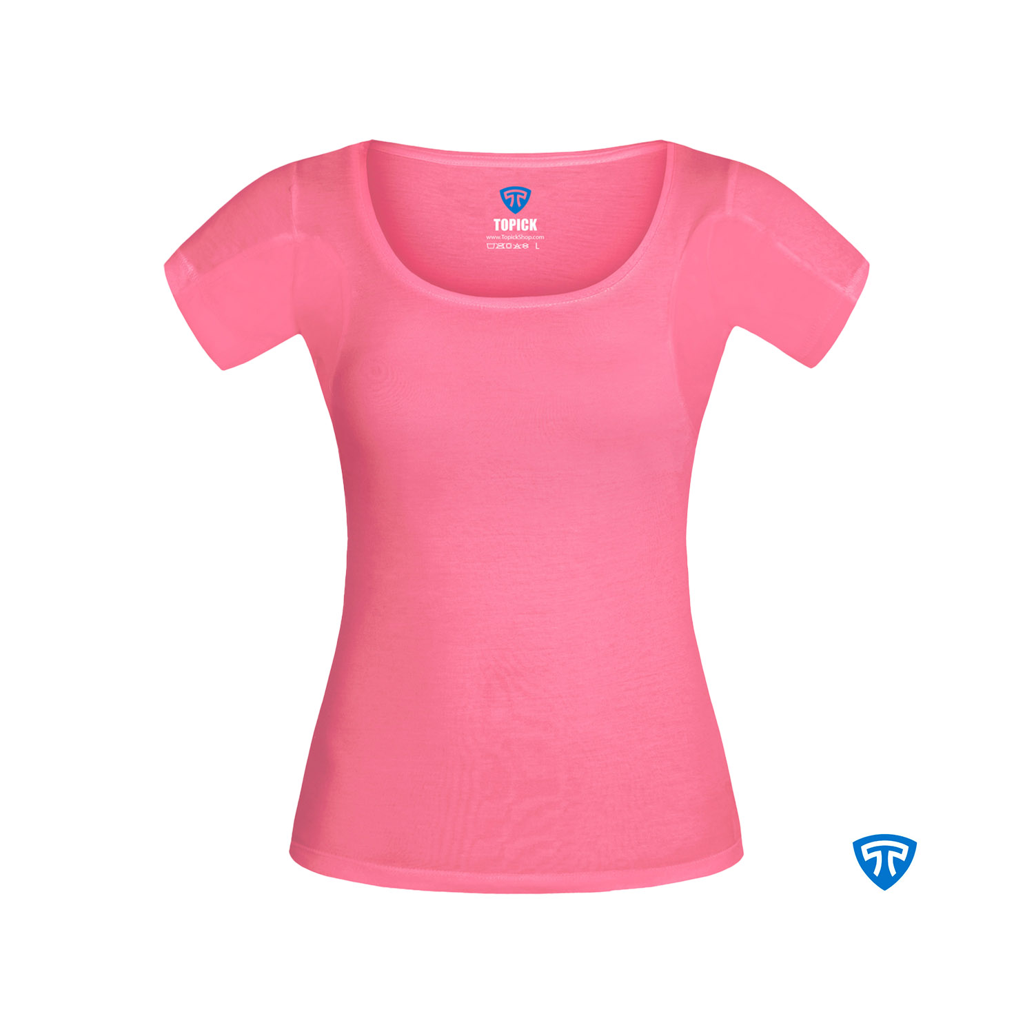 تیشرت ضد تعریق مودال زنانه صورتی تاپیک