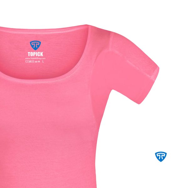 تیشرت ضد تعریق مودال زنانه صورتی تاپیک