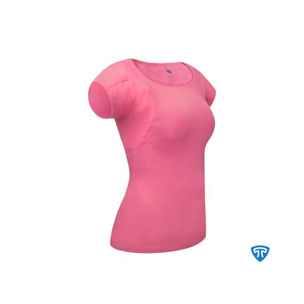 تیشرت ضد تعریق مودال زنانه صورتی - Image 4