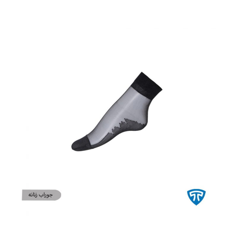 جوراب زنانه دو ربع شیشه ای کفدار