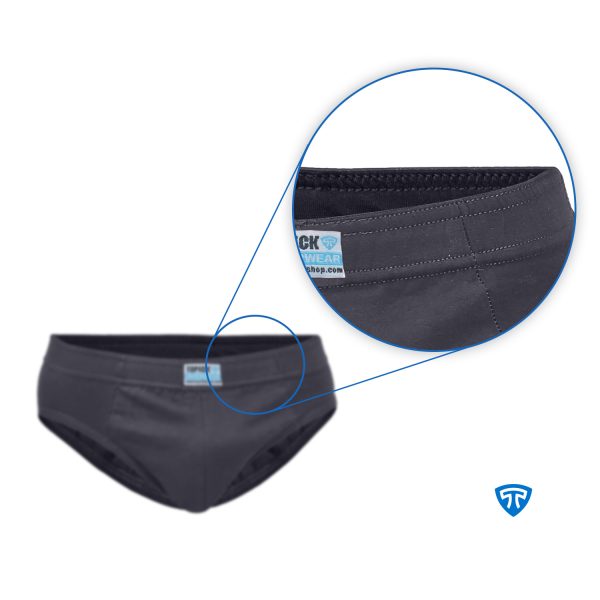 شورت اسلیپ پنبه کش لیفه ای (پک 3 عددی) زغالی - Image 4