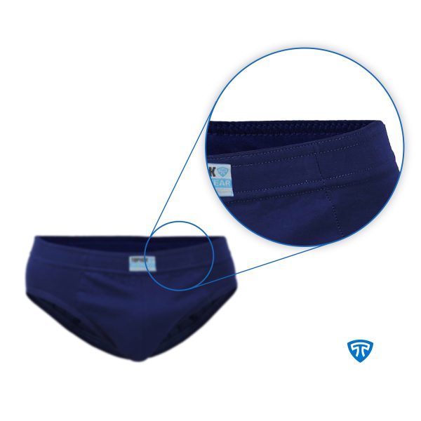 شورت اسلیپ پنبه کش لیفه ای (پک 3 عددی) سورمه ای - Image 4