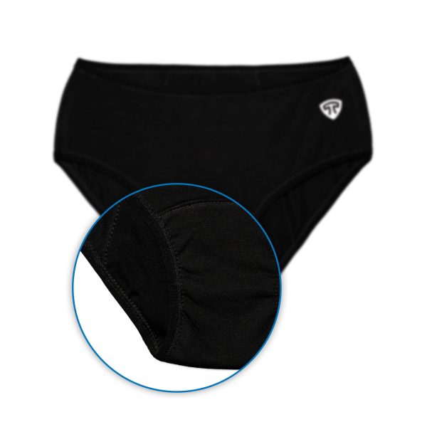 شورت پد مشکی تاپیک دارای لایه جاذب