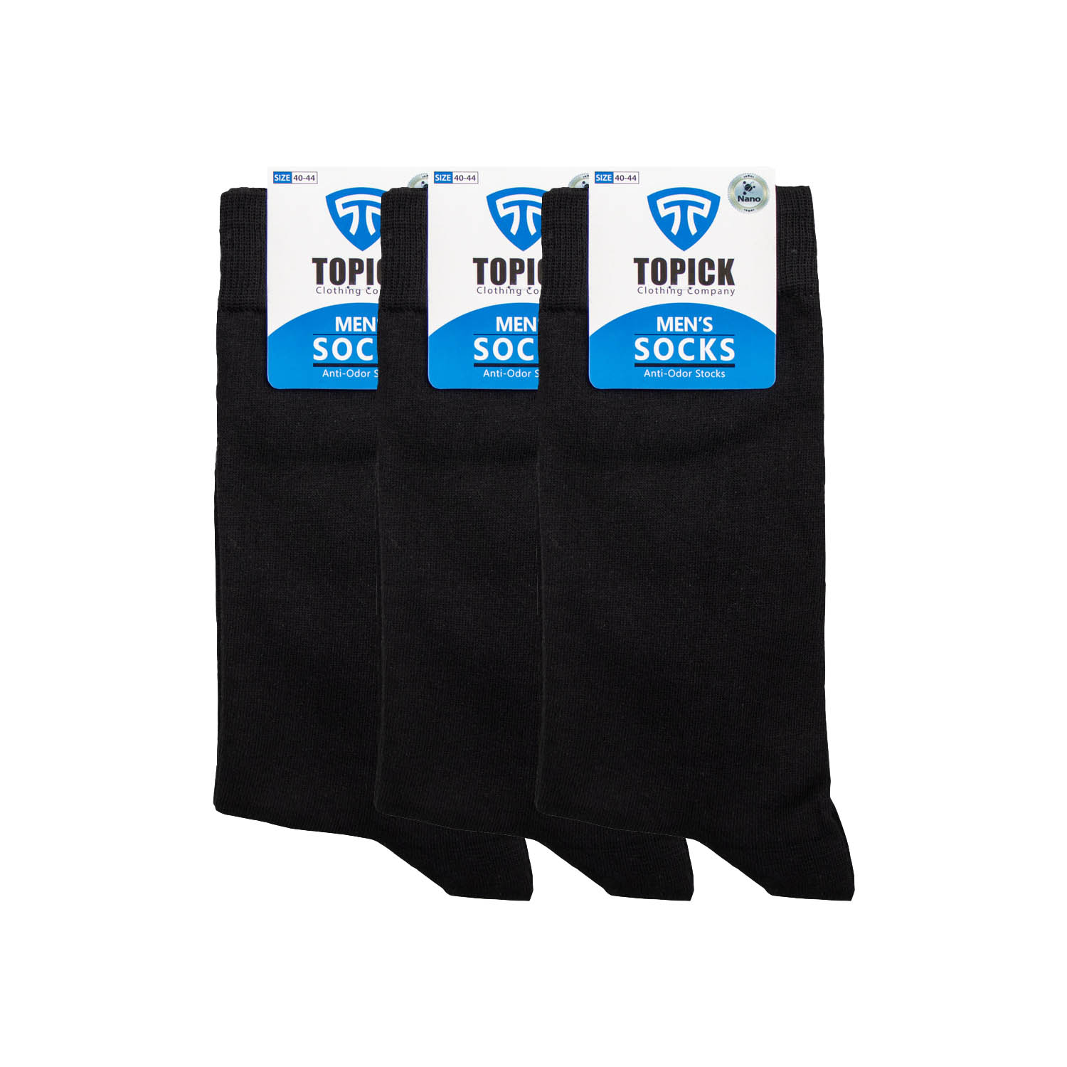 جوراب مردانه ساقدار سوپر نانو مردانه مشکی تاپیک