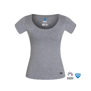 تیشرت نانو آنتی باکتریال ضدتعریق زنانه ملانژ تاپیک