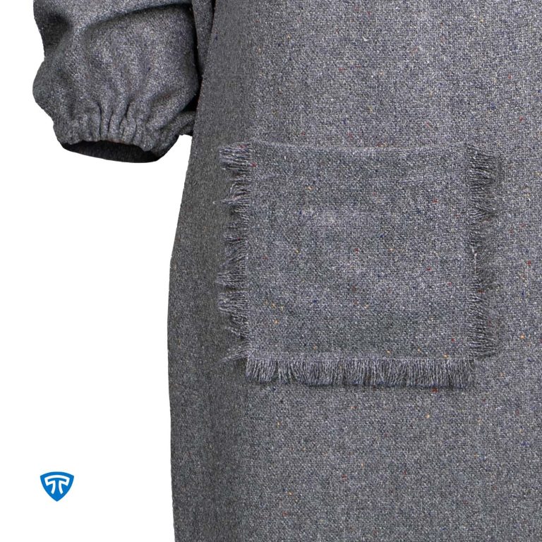 پیراهن زمستانه زنانه توییت طوسی - Image 2