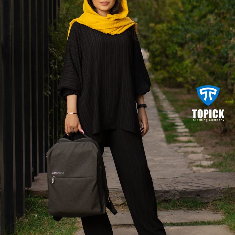 ست شومیز و شلوار زنانه مشکی مدل مژده تاپیک - Image 6