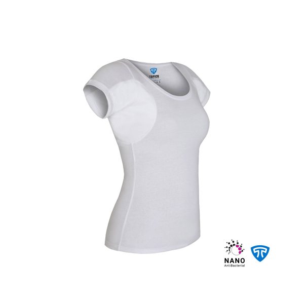 تیشرت نانو آنتی باکتریال ضدتعریق زنانه سفید - Image 3