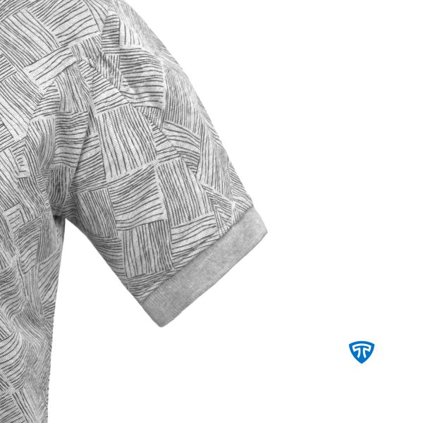 پولوشرت ضدتعریق مدل کارما طرح ملانژ مشکی - Image 2