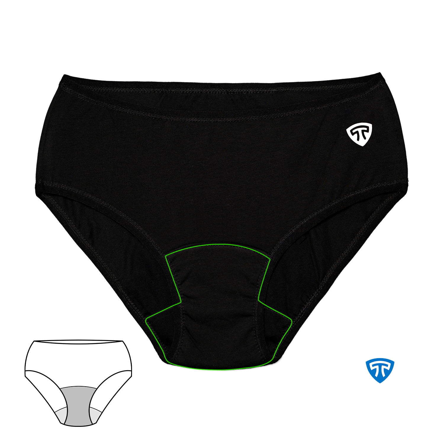 شورت نیم پد تاپیک مناسب قاعدگی و روزمره جهت جلوگیری از نفوذ خون به لباس