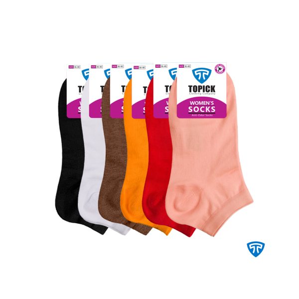 جوراب ضد بو نانو آنتی باکتریال نخ پنبه تاپیک مردانه و زنانه