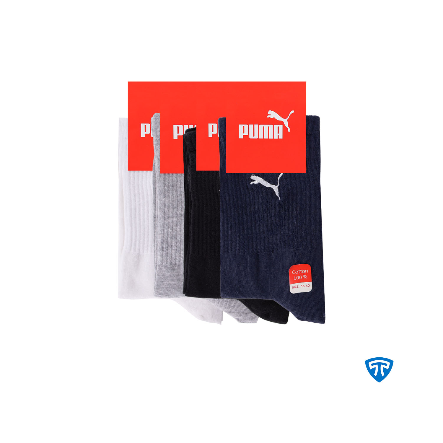 جوراب ساقدار اسپرت زنانه 4 عددی تاپیک برند پوما (2)