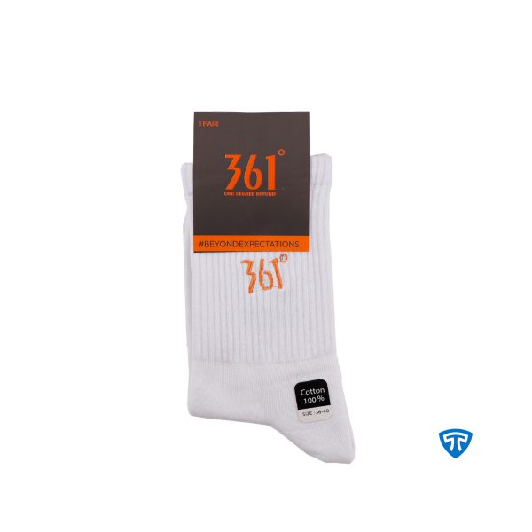 جوراب ساقدار اسپرت زنانه سفید تاپیک برند 361