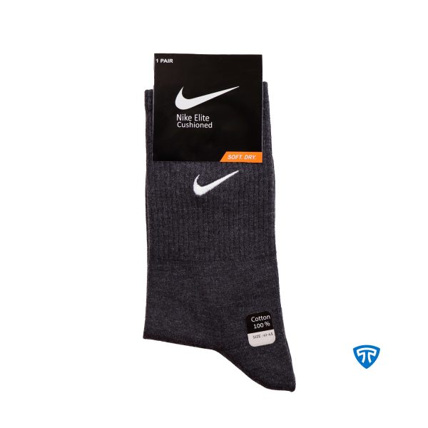 جوراب ساقدار اسپرت مردانه ذغالی تاپیک برند نایک