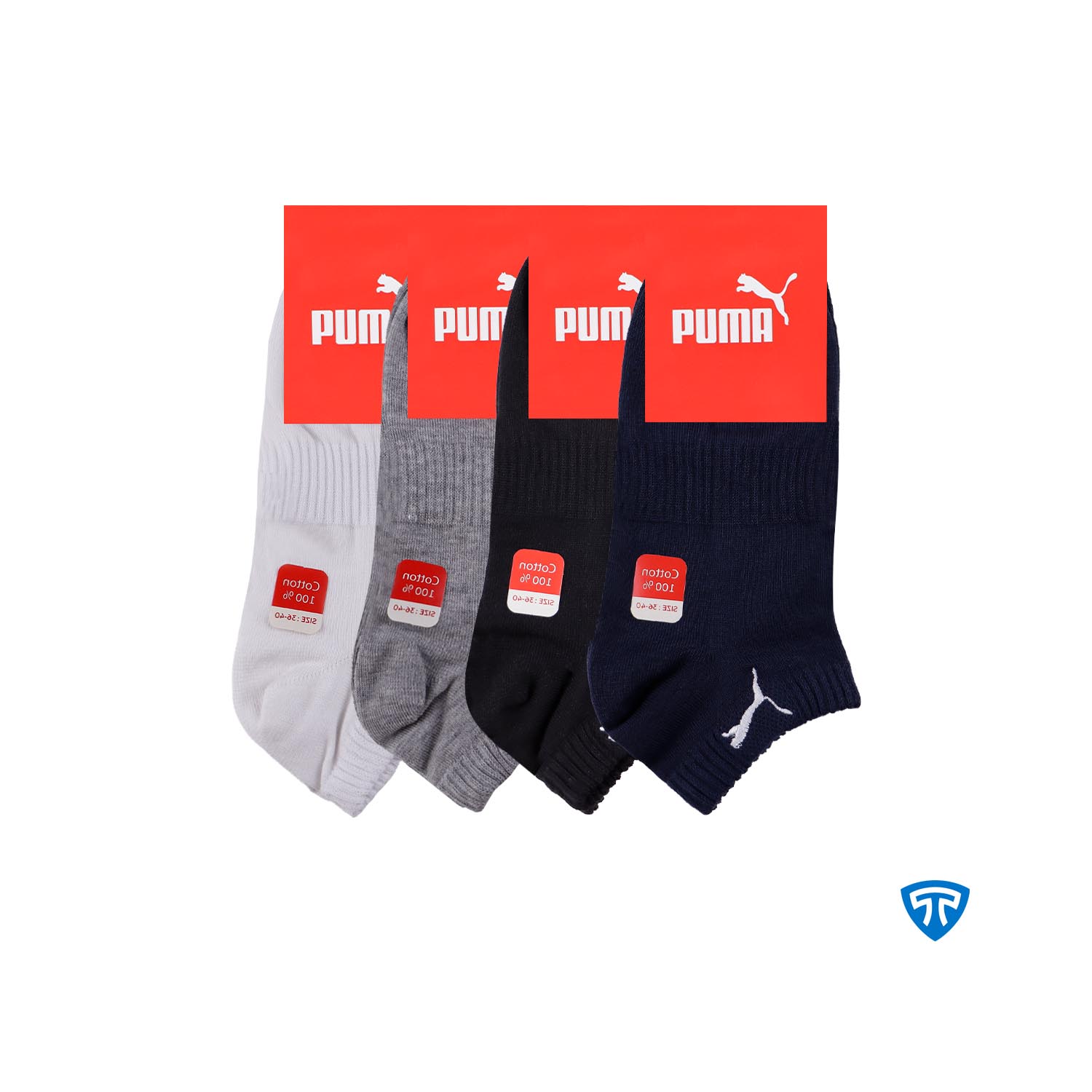 جوراب مچی اسپرت مردانه 4 عددی تاپیک برند پوما