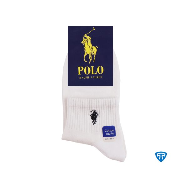 جوراب نیم ساق اسپرت زنانه سفید تاپیک