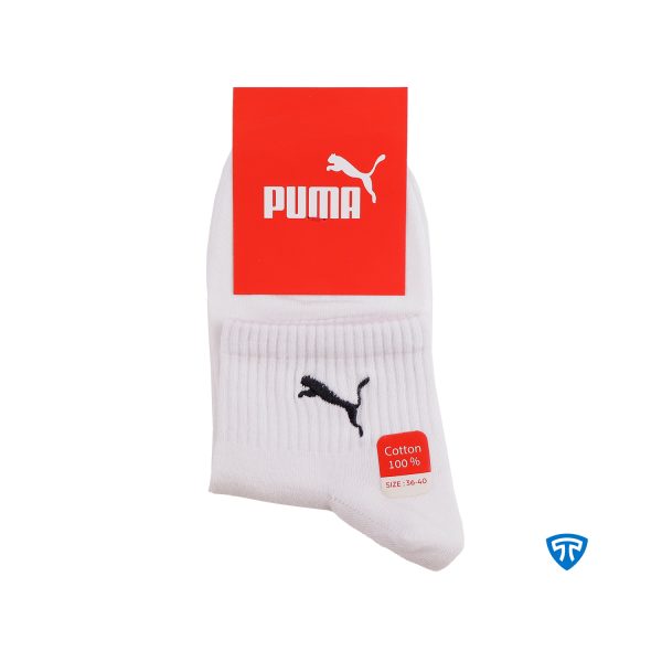 جوراب نیم ساق اسپرت زنانه سفید تاپیک