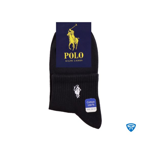 جوراب نیم ساق اسپرت زنانه مشکی تاپیک