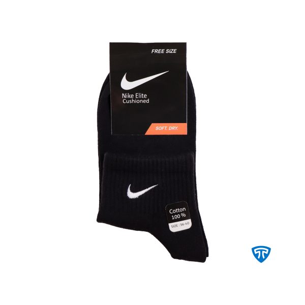 جوراب نیم ساق اسپرت زنانه مشکی تاپیک jpg