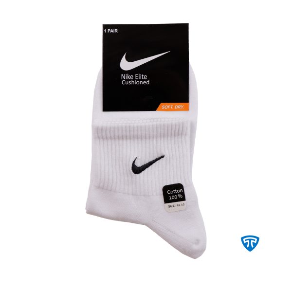 جوراب نیم ساق اسپرت سفید مشکی تاپیک برند نایک