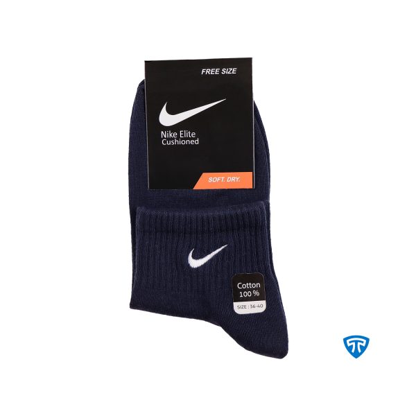 جوراب نیم ساق اسپرت مردانه سرمه ای تاپیک برند نایک