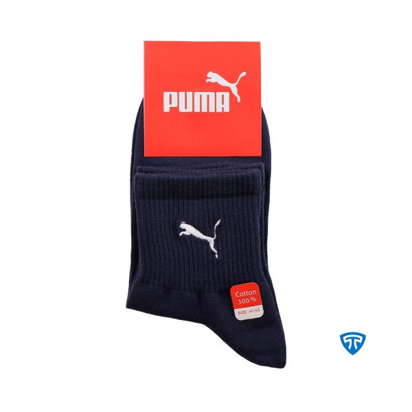 جوراب نیم ساق اسپرت مردانه سرمه ای تاپیک برند پوما
